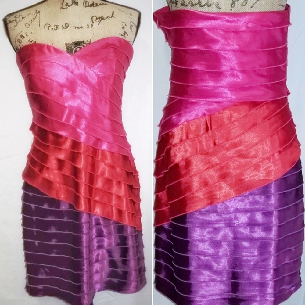 Max & Cleo Multicolor Ariel Colorblock Cocktail D… - image 1